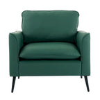 Green Modern 25.99 Upholstered Accent Chair with Soft Cushions and Pillows