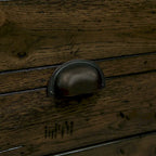 Solid Wood End Table, Rectangle 23.6 inch Narrow Side Table with Drawer, Vintage Bedside Table Nightstand for Small Spaces