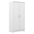 Tall Bathroom Storage Cabinet with Doors, 4-Shelf Adjustable, Transitional Style, 30W x 16D x 61H