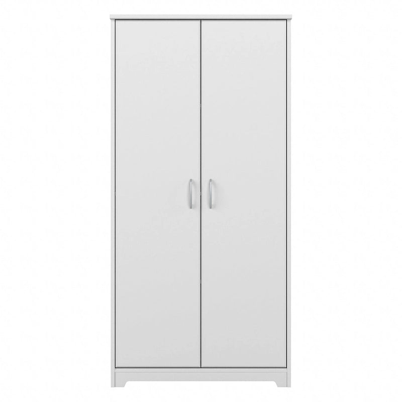 Tall Bathroom Storage Cabinet with Doors, 4-Shelf Adjustable, Transitional Style, 30W x 16D x 61H