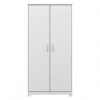 Tall Bathroom Storage Cabinet with Doors, 4-Shelf Adjustable, Transitional Style, 30W x 16D x 61H