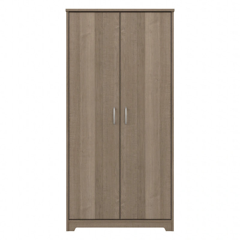Tall Bathroom Storage Cabinet with Doors, 4-Shelf Adjustable, Transitional Style, 30W x 16D x 61H