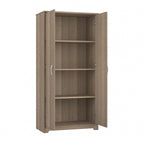 Tall Bathroom Storage Cabinet with Doors, 4-Shelf Adjustable, Transitional Style, 30W x 16D x 61H