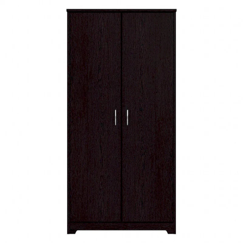 Tall Bathroom Storage Cabinet with Doors, 4-Shelf Adjustable, Transitional Style, 30W x 16D x 61H