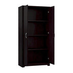 Tall Bathroom Storage Cabinet with Doors, 4-Shelf Adjustable, Transitional Style, 30W x 16D x 61H