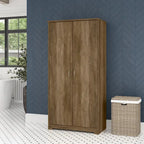 Tall Bathroom Storage Cabinet with Doors, 4-Shelf Adjustable, Transitional Style, 30W x 16D x 61H