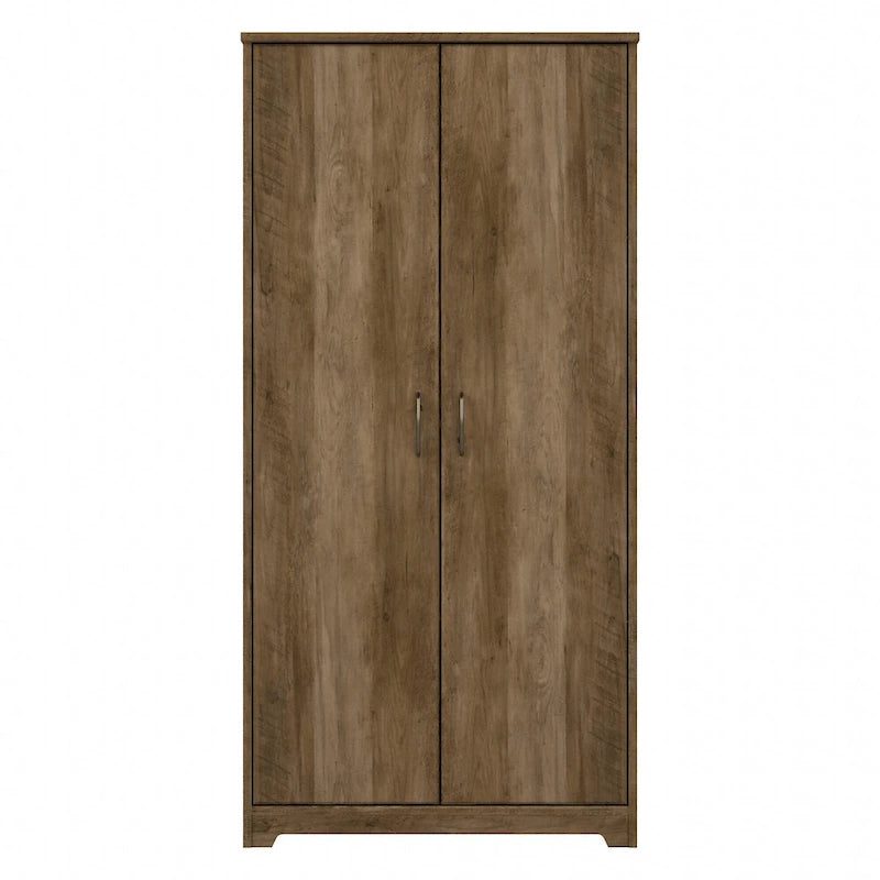 Tall Bathroom Storage Cabinet with Doors, 4-Shelf Adjustable, Transitional Style, 30W x 16D x 61H