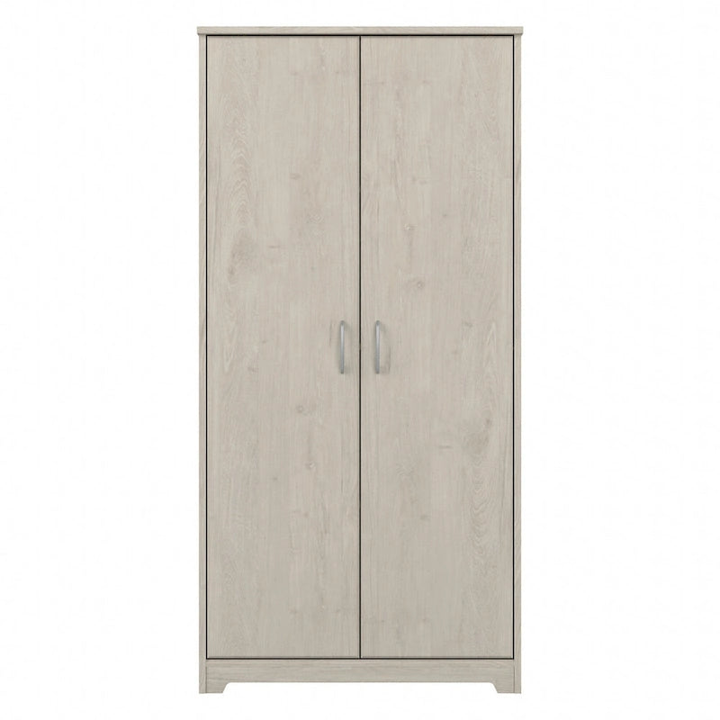 Tall Bathroom Storage Cabinet with Doors, 4-Shelf Adjustable, Transitional Style, 30W x 16D x 61H