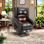 Power Lift Recliner Chair, Dual Motor, 8-Node Massage, Lumbar Heat, USB Port, 350 lb Capacity