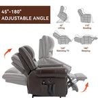 Power Lift Recliner Chair, Dual Motor, 8-Node Massage, Lumbar Heat, USB Port, 350 lb Capacity