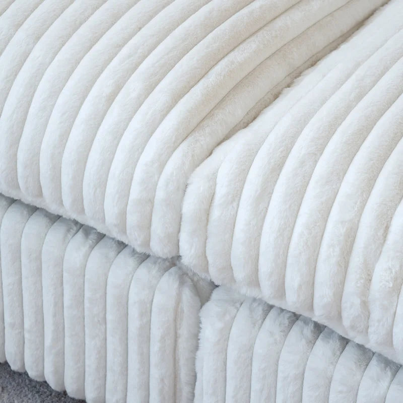 Modular Sectional Couch, Convertible V Shaped Sofa for Living Room, 5 Seat Comfy Modular Sofa With Chaise Ottoman