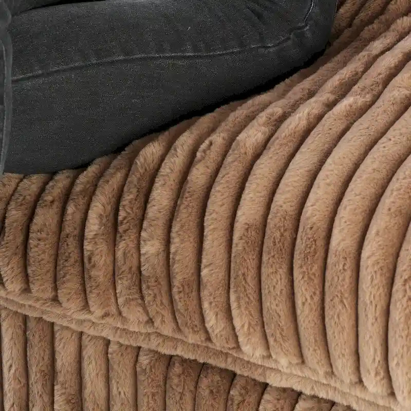 Modular Sectional Couch, Convertible V Shaped Sofa for Living Room, 5 Seat Comfy Modular Sofa With Chaise Ottoman