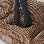 Modular Sectional Couch, Convertible V Shaped Sofa for Living Room, 5 Seat Comfy Modular Sofa With Chaise Ottoman