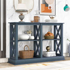 3-tier Narrow Console Table with X detailing