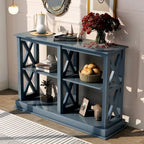 3-tier Narrow Console Table with X detailing