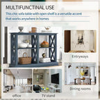 3-tier Narrow Console Table with X detailing