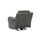 Power Recliner Chair with Adjustable Headrest, Genuine Leather, Pillow Arms, Extended Ottoman