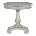 Round Accent Side Table with Hand-Painted Finish | Farmhouse Style | 26" | 50 lb Capacity