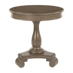Round Accent Side Table with Hand-Painted Finish | Farmhouse Style | 26" | 50 lb Capacity