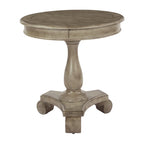 Round Accent Side Table with Hand-Painted Finish | Farmhouse Style | 26" | 50 lb Capacity
