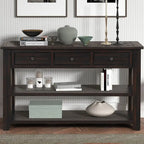 Vintage Console Table with 3 Drawers & 2 Shelves, Solid Pine & MDF, 48.82"W, 99 lb Capacity