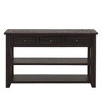 Vintage Console Table with 3 Drawers & 2 Shelves, Solid Pine & MDF, 48.82"W, 99 lb Capacity