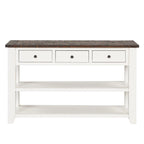 Vintage Console Table with 3 Drawers & 2 Shelves, Solid Pine & MDF, 48.82"W, 99 lb Capacity