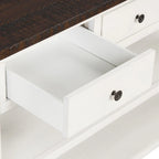 Vintage Console Table with 3 Drawers & 2 Shelves, Solid Pine & MDF, 48.82"W, 99 lb Capacity
