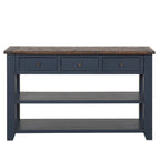 Vintage Console Table with 3 Drawers & 2 Shelves, Solid Pine & MDF, 48.82"W, 99 lb Capacity