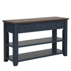 Vintage Console Table with 3 Drawers & 2 Shelves, Solid Pine & MDF, 48.82"W, 99 lb Capacity