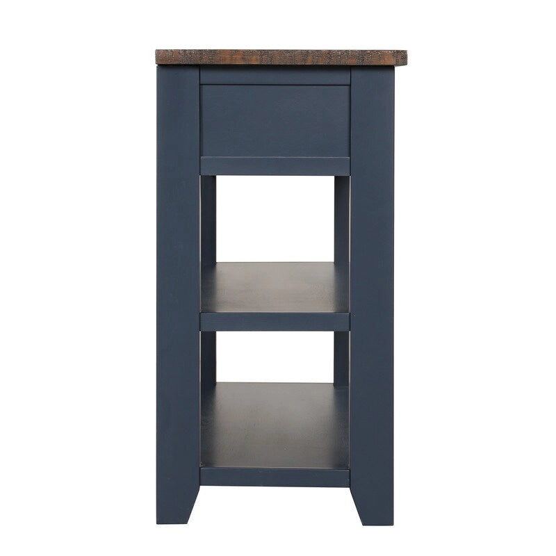 Vintage Console Table with 3 Drawers & 2 Shelves, Solid Pine & MDF, 48.82"W, 99 lb Capacity