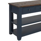 Vintage Console Table with 3 Drawers & 2 Shelves, Solid Pine & MDF, 48.82"W, 99 lb Capacity