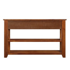 Vintage Console Table with 3 Drawers & 2 Shelves, Solid Pine & MDF, 48.82"W, 99 lb Capacity