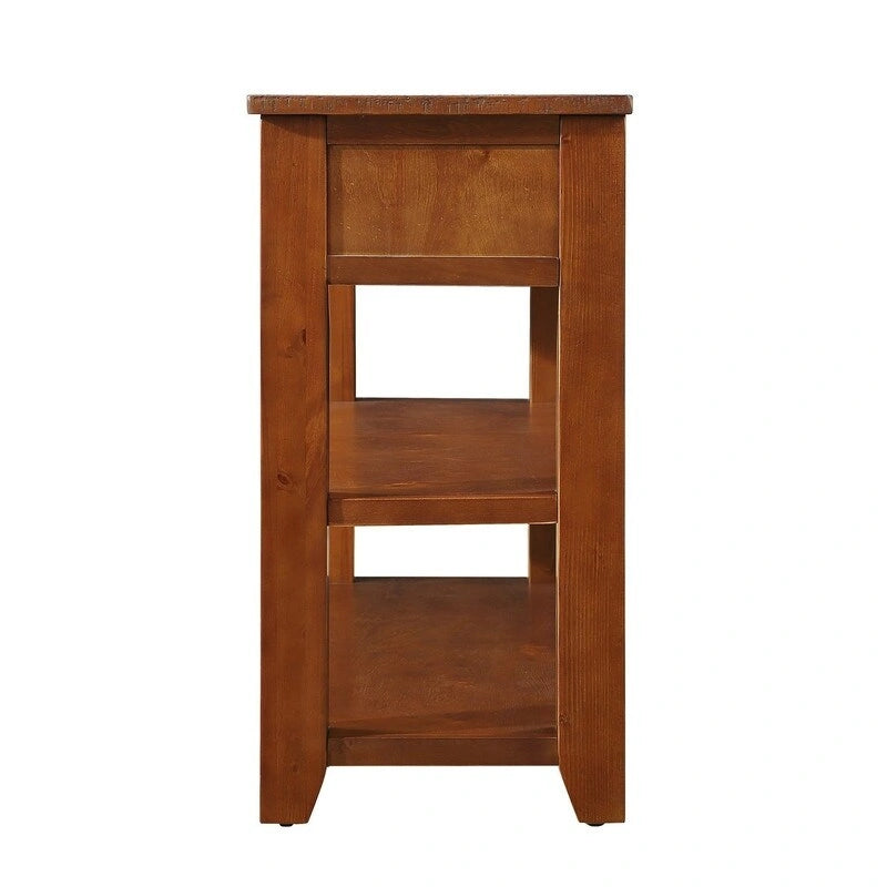 Vintage Console Table with 3 Drawers & 2 Shelves, Solid Pine & MDF, 48.82"W, 99 lb Capacity