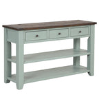 Vintage Console Table with 3 Drawers & 2 Shelves, Solid Pine & MDF, 48.82"W, 99 lb Capacity