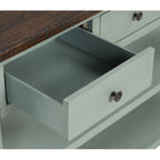 Vintage Console Table with 3 Drawers & 2 Shelves, Solid Pine & MDF, 48.82"W, 99 lb Capacity