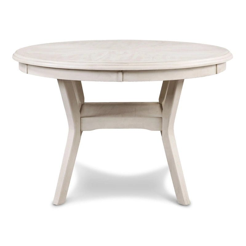 5-Piece Round Dining Table Set with 4 Upholstered Chairs | Farmhouse Style | 47" Table