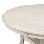 5-Piece Round Dining Table Set with 4 Upholstered Chairs | Farmhouse Style | 47" Table