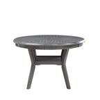5-Piece Round Dining Table Set with 4 Upholstered Chairs | Farmhouse Style | 47" Table