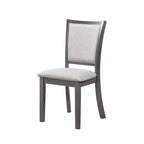 5-Piece Round Dining Table Set with 4 Upholstered Chairs | Farmhouse Style | 47" Table