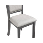 5-Piece Round Dining Table Set with 4 Upholstered Chairs | Farmhouse Style | 47" Table