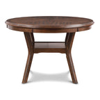 5-Piece Round Dining Table Set with 4 Upholstered Chairs | Farmhouse Style | 47" Table