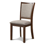 5-Piece Round Dining Table Set with 4 Upholstered Chairs | Farmhouse Style | 47" Table