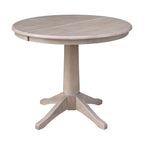 36 Round Extension Dining Table with X-Back Chairs