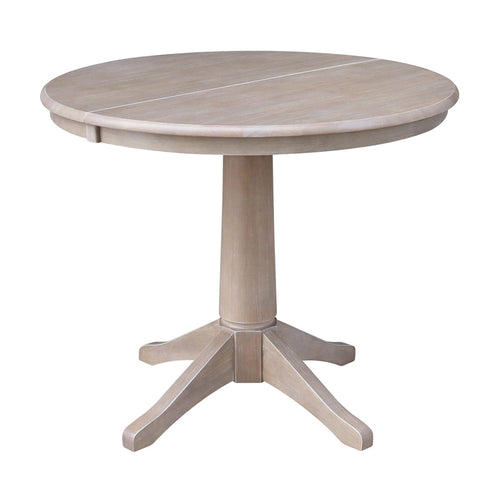 36 Round Extension Dining Table with X-Back Chairs