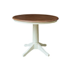 36 Round Extension Dining Table with X-Back Chairs