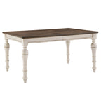 Extendable Rubberwood Dining Table Set, Antique White, Seats 4–8, 5-Piece or 7-Piece