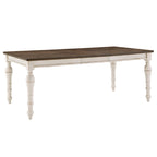 Extendable Rubberwood Dining Table Set, Antique White, Seats 4–8, 5-Piece or 7-Piece