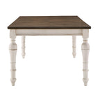 Extendable Rubberwood Dining Table Set, Antique White, Seats 4–8, 5-Piece or 7-Piece