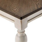Extendable Rubberwood Dining Table Set, Antique White, Seats 4–8, 5-Piece or 7-Piece